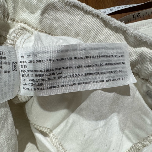 White Abercrombie & Fitch The 90s Straight Ultra High Rise Distressed Jean 12S - Picture 9 of 10